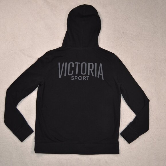 Victoria Sport black basic logo lightweight hoodie size M - Picture 8 of 11